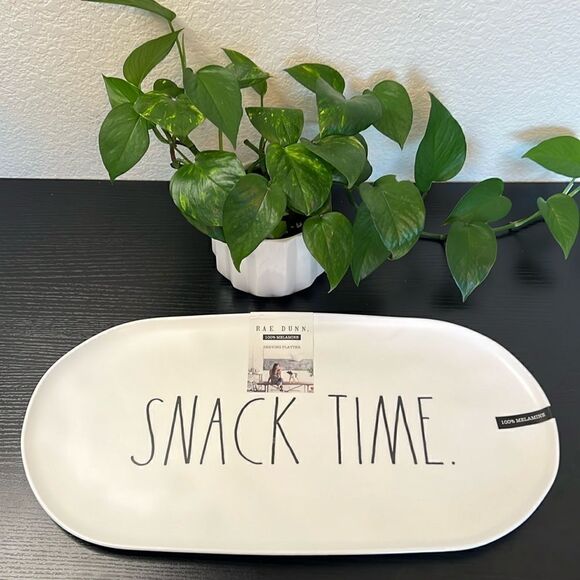 Rae Dunn Melamine SNACK TIME. Large Platter - NWT - Picture 1 of 6